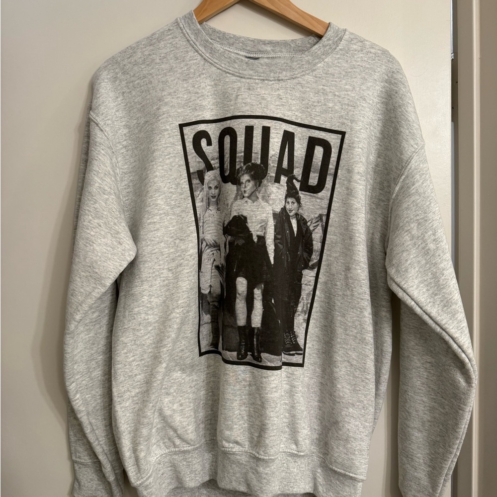 Gray Graphic Print Sweater